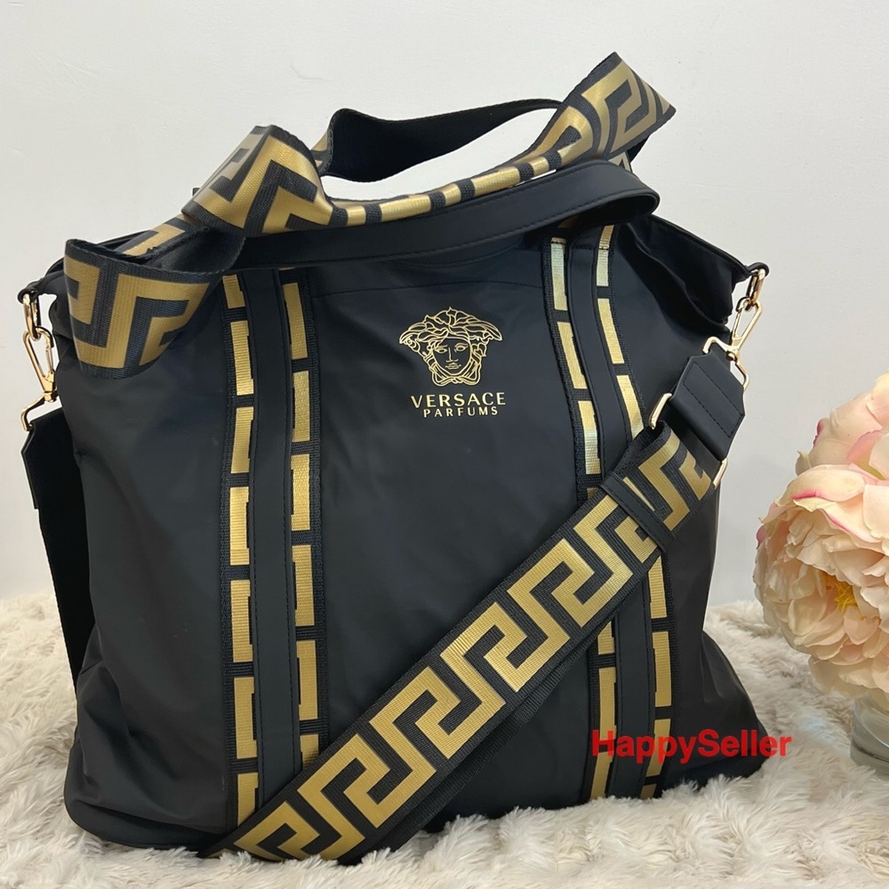 Versace Tote Bag Travel Bag Diaper Bag Versatile Weekender Medusa Logo Purse NEW